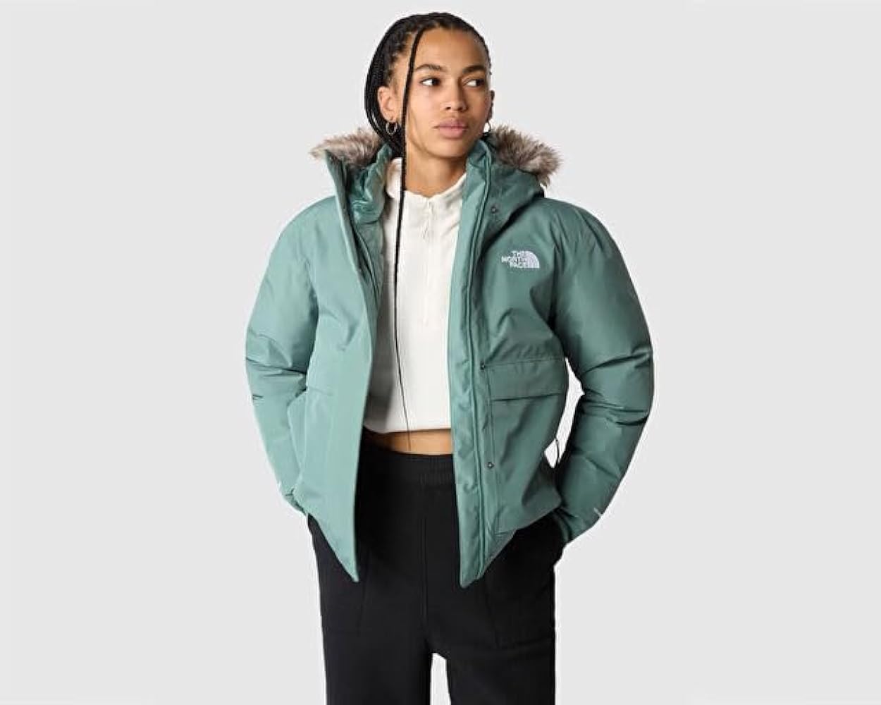 THE NORTH FACE ARCTIC BOMBER ダウンジャケット THE NORTH FACE Arctic Bomber Veste, Dark Sage, L Femme : Amazon.fr